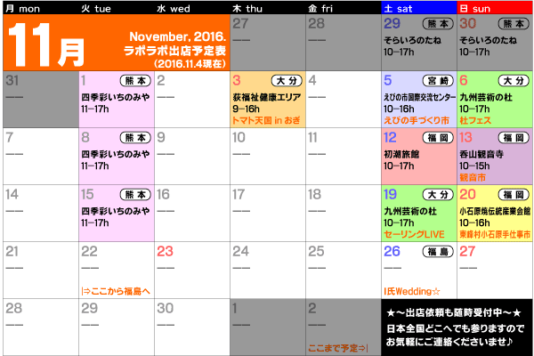 11月予定